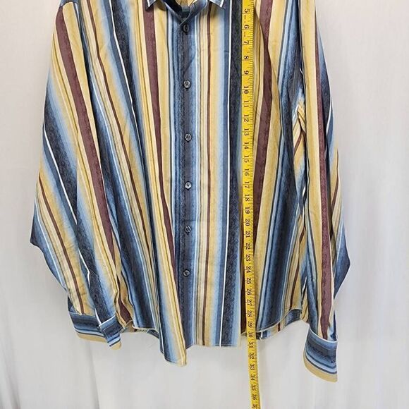 Tommy Bahama Denim Button-up Long-Sleeve  Stripe Men's Size XL J1 - Picture 2 of 9